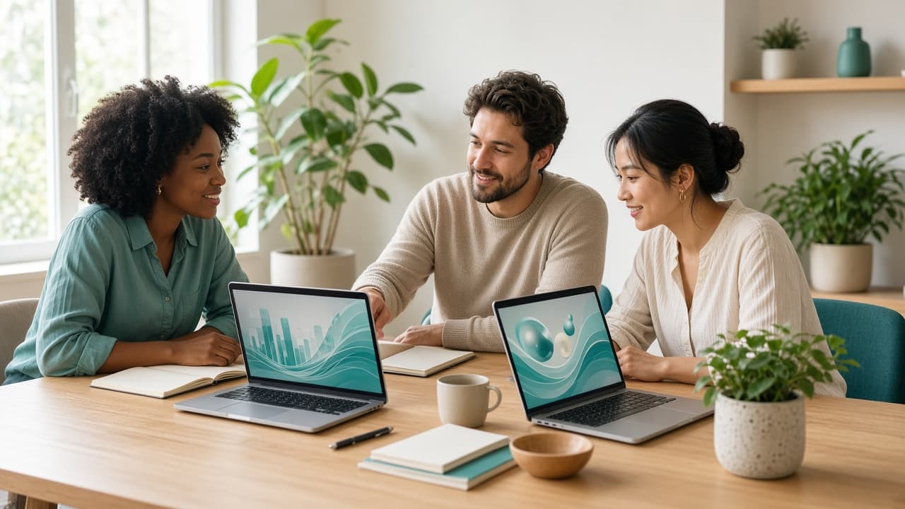 The Find My Rates team collaborating at a bright office table